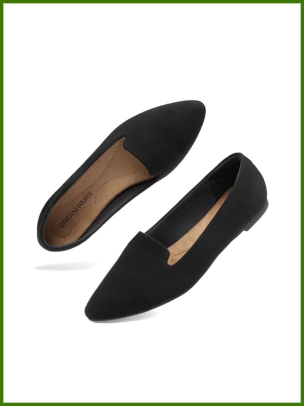 Pointed Toe Business Dressy Flats Faux Suede Slip-On Shoes